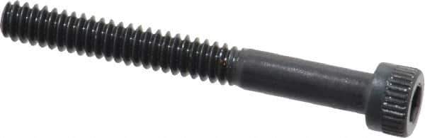 Made in USA - #6-32 UNC Hex Socket Drive, Socket Cap Screw - Alloy Steel, Black Oxide Finish, Partially Threaded, 1-1/4" Length Under Head - Apex Tool & Supply