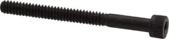 Made in USA - #6-32 UNC Hex Socket Drive, Socket Cap Screw - Alloy Steel, Black Oxide Finish, Partially Threaded, 1-1/2" Length Under Head - Apex Tool & Supply
