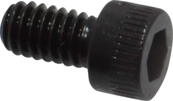 Made in USA - #8-32 UNC Hex Socket Drive, Socket Cap Screw - Alloy Steel, Black Oxide Finish, Fully Threaded, 5/16" Length Under Head - Apex Tool & Supply