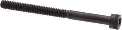 Made in USA - #8-32 UNC Hex Socket Drive, Socket Cap Screw - Alloy Steel, Black Oxide Finish, Partially Threaded, 2" Length Under Head - Apex Tool & Supply