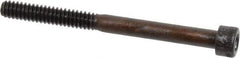 Made in USA - #10-24 UNC Hex Socket Drive, Socket Cap Screw - Alloy Steel, Black Oxide Finish, Partially Threaded, 2-1/4" Length Under Head - Apex Tool & Supply