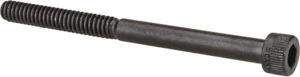 Made in USA - #10-24 UNC Hex Socket Drive, Socket Cap Screw - Alloy Steel, Black Oxide Finish, Partially Threaded, 2-1/2" Length Under Head - Apex Tool & Supply