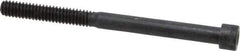 Made in USA - 1/4-20 UNC Hex Socket Drive, Socket Cap Screw - Alloy Steel, Black Oxide Finish, Partially Threaded, 3-1/4" Length Under Head - Apex Tool & Supply