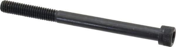 Made in USA - 5/16-18 UNC Hex Socket Drive, Socket Cap Screw - Alloy Steel, Black Oxide Finish, Partially Threaded, 4" Length Under Head - Apex Tool & Supply