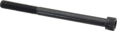 Made in USA - 5/16-18 UNC Hex Socket Drive, Socket Cap Screw - Alloy Steel, Black Oxide Finish, Partially Threaded, 4" Length Under Head - Apex Tool & Supply