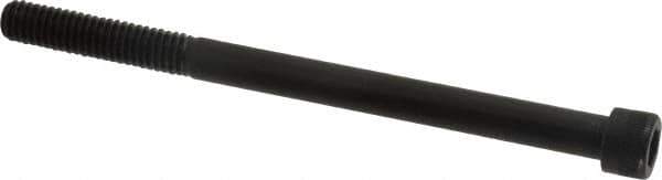 Made in USA - 5/16-18 UNC Hex Socket Drive, Socket Cap Screw - Alloy Steel, Black Oxide Finish, Partially Threaded, 4-1/2" Length Under Head - Apex Tool & Supply