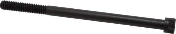 Made in USA - 5/16-18 UNC Hex Socket Drive, Socket Cap Screw - Alloy Steel, Black Oxide Finish, Partially Threaded, 5" Length Under Head - Apex Tool & Supply