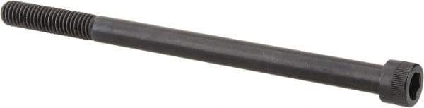 Made in USA - 3/8-16 UNC Hex Socket Drive, Socket Cap Screw - Alloy Steel, Black Oxide Finish, Partially Threaded, 6" Length Under Head - Apex Tool & Supply
