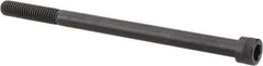 Made in USA - 3/8-16 UNC Hex Socket Drive, Socket Cap Screw - Alloy Steel, Black Oxide Finish, Partially Threaded, 6" Length Under Head - Apex Tool & Supply