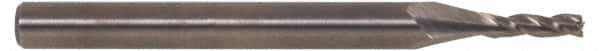 SGS - 31/64", 1" LOC, 1/2" Shank Diam, 3" OAL, 3 Flute, Solid Carbide Square End Mill - Single End, Uncoated, Spiral Flute, 30° Helix, Centercutting, Right Hand Cut, Right Hand Flute, Series 5 - Apex Tool & Supply