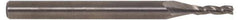 SGS - 15/32", 1" LOC, 1/2" Shank Diam, 3" OAL, 3 Flute, Solid Carbide Square End Mill - Single End, Uncoated, Spiral Flute, 30° Helix, Centercutting, Right Hand Cut, Right Hand Flute, Series 5 - Apex Tool & Supply