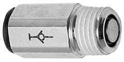 Legris - 8mm Outside Diam, 1/4 BSPT, Nickel Plated Brass Push-to-Connect Tube Self-Sealing Male Connector - 145 Max psi, Tube to Male BSPT, Buna-N O-Ring - Apex Tool & Supply