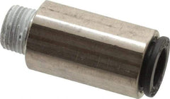 Legris - 8mm Outside Diam, 1/8 BSPT, Nickel Plated Brass Push-to-Connect Tube Self-Sealing Male Connector - 145 Max psi, Tube to Male BSPT, Buna-N O-Ring - Apex Tool & Supply
