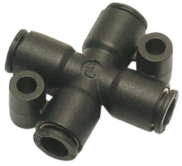 Legris - 5/32" Outside Diam, Nylon Push-to-Connect Cross - 290 Max psi, Black - Apex Tool & Supply