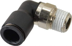 Legris - 10mm Outside Diam, 1/4 NPT, Nylon Push-to-Connect Tube Male Elbow - 290 Max psi, Tube to Male NPT Connection, Buna Nitrile O-Ring - Apex Tool & Supply