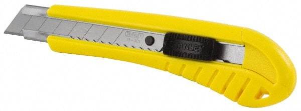 Stanley - Snap Utility Knife - 4.33" Blade, Yellow Handle, 1 Blade Included - Apex Tool & Supply