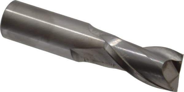 Atrax - 22mm, 38mm LOC, 22mm Shank Diam, 100mm OAL, 2 Flute, Solid Carbide Square End Mill - Single End, Uncoated, Spiral Flute, 30° Helix, Centercutting, Right Hand Cut - Apex Tool & Supply