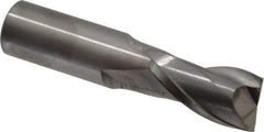 Atrax - 22mm, 38mm LOC, 22mm Shank Diam, 100mm OAL, 2 Flute, Solid Carbide Square End Mill - Single End, Uncoated, Spiral Flute, 30° Helix, Centercutting, Right Hand Cut - Apex Tool & Supply