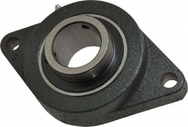 Browning - 2" ID, 8-1/2" OAL x 5-1/4" OAH 2-Bolt Flange - 6,601 Lb Static Cap, 9,752 Lb Dyn Cap, 7-1/4" Btw Mnt Hole Ctrs, Cast Iron - Apex Tool & Supply