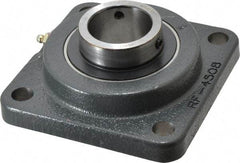 Browning - 1-11/16" ID, 5-3/8" OAL x 5-3/8" OAH 4-Bolt Flange - 5,139 Lb Static Cap, 7,901 Lb Dyn Cap, 4-1/8" Btw Mnt Hole Ctrs, Cast Iron - Apex Tool & Supply
