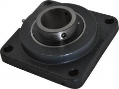 Browning - 2" ID, 6-3/8" OAL x 6-3/8" OAH 4-Bolt Flange - 6,601 Lb Static Cap, 9,752 Lb Dyn Cap, 5-1/8" Btw Mnt Hole Ctrs, Cast Iron - Apex Tool & Supply