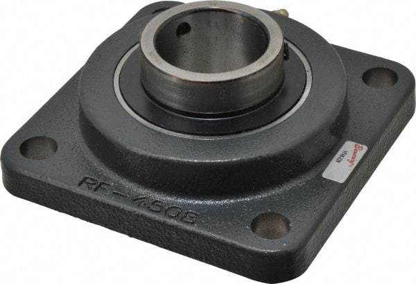 Browning - 1-3/4" ID, 5-3/8" OAL x 5-3/8" OAH 4-Bolt Flange - 5,139 Lb Static Cap, 7,901 Lb Dyn Cap, 4-1/8" Btw Mnt Hole Ctrs, Cast Iron - Apex Tool & Supply