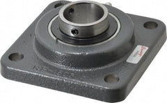 Browning - 1-1/4" ID, 4-1/4" OAL x 4-1/4" OAH 4-Bolt Flange - 2,567 Lb Static Cap, 4,381 Lb Dyn Cap, 3-1/4" Btw Mnt Hole Ctrs, Cast Iron - Apex Tool & Supply
