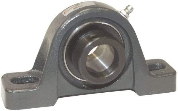 Browning - 1-7/16" ID, 6-3/4" OAL x 3-11/16" OAH Pillow Block - 3,493 Lb Static Cap, 5,782 Lb Dyn Cap, 5" Btw Mnt Hole Ctrs, 1-7/8" Base-to-Ctr Ht, Cast Iron - Apex Tool & Supply