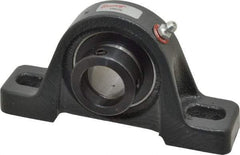 Browning - 1" ID, 5-1/2" OAL x 2-13/16" OAH Pillow Block - 1,651 Lb Static Cap, 2,801 Lb Dyn Cap, 4-1/8" Btw Mnt Hole Ctrs, 1-7/16" Base-to-Ctr Ht, Cast Iron - Apex Tool & Supply