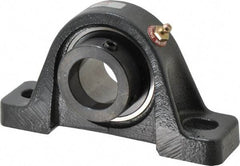 Browning - 1-7/16" ID, 6-3/4" OAL x 3-11/16" OAH Pillow Block - 3,493 Lb Static Cap, 5,782 Lb Dyn Cap, 5" Btw Mnt Hole Ctrs, 1-7/8" Base-to-Ctr Ht, Cast Iron - Apex Tool & Supply