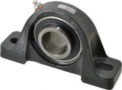 Browning - 1-1/2" ID, 7-1/8" OAL x 4" OAH Pillow Block - 4,467 Lb Static Cap, 7,340 Lb Dyn Cap, 5-3/8" Btw Mnt Hole Ctrs, 2" Base-to-Ctr Ht, Cast Iron - Apex Tool & Supply