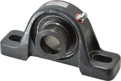 Browning - 15/16" ID, 5-1/2" OAL x 2-13/16" OAH Pillow Block - 1,651 Lb Static Cap, 2,801 Lb Dyn Cap, 4-1/8" Btw Mnt Hole Ctrs, 1-7/16" Base-to-Ctr Ht, Cast Iron - Apex Tool & Supply