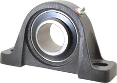 Browning - 1-3/4" ID, 7-3/8" OAL x 4-1/4" OAH Pillow Block - 5,139 Lb Static Cap, 7,901 Lb Dyn Cap, 5-21/32" Btw Mnt Hole Ctrs, 2-1/8" Base-to-Ctr Ht, Cast Iron - Apex Tool & Supply