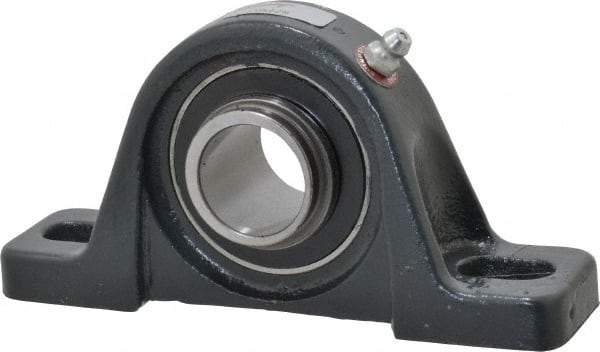 Browning - 1" ID, 5-1/2" OAL x 2-11/16" OAH Pillow Block - 1,651 Lb Static Cap, 2,801 Lb Dyn Cap, 4-1/8" Btw Mnt Hole Ctrs, 1-5/16" Base-to-Ctr Ht, Cast Iron - Apex Tool & Supply