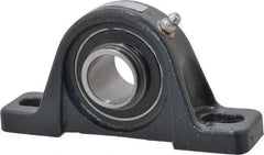 Browning - 1" ID, 5-1/2" OAL x 2-11/16" OAH Pillow Block - 1,651 Lb Static Cap, 2,801 Lb Dyn Cap, 4-1/8" Btw Mnt Hole Ctrs, 1-5/16" Base-to-Ctr Ht, Cast Iron - Apex Tool & Supply