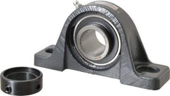 Browning - 1-3/16" ID, 6-3/16" OAL x 3-5/32" OAH Pillow Block - 2,567 Lb Static Cap, 4,381 Lb Dyn Cap, 4-5/8" Btw Mnt Hole Ctrs, 1-9/16" Base-to-Ctr Ht, Cast Iron - Apex Tool & Supply