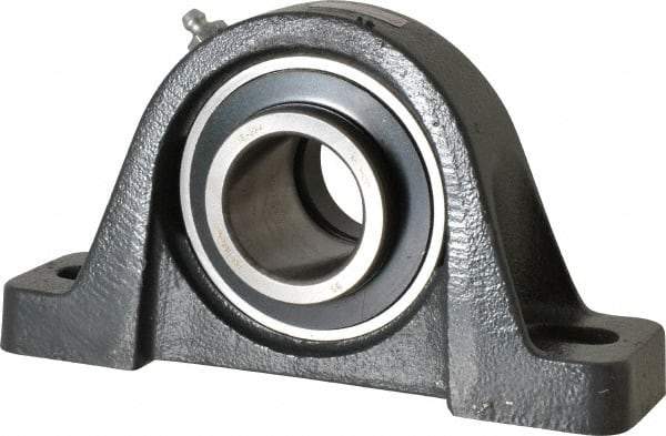 Browning - 1-1/2" ID, 7-1/8" OAL x 3-15/16" OAH Pillow Block - 4,467 Lb Static Cap, 7,340 Lb Dyn Cap, 5-3/8" Btw Mnt Hole Ctrs, 1-15/16" Base-to-Ctr Ht, Cast Iron - Apex Tool & Supply