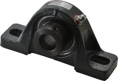 Browning - 3/4" ID, 5" OAL x 2-15/32" OAH Pillow Block - 1,444 Lb Static Cap, 2,611 Lb Dyn Cap, 3-25/32" Btw Mnt Hole Ctrs, 1-1/4" Base-to-Ctr Ht, Cast Iron - Apex Tool & Supply