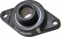 Browning - 1-3/16" ID, 5-9/16" OAL x 3-1/8" OAH 2-Bolt Flange - 2,567 Lb Static Cap, 4,381 Lb Dyn Cap, 4-19/32" Btw Mnt Hole Ctrs, Cast Iron - Apex Tool & Supply