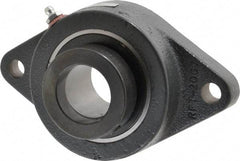 Browning - 1-1/2" ID, 6-3/4" OAL x 4-1/8" OAH 2-Bolt Flange - 4,467 Lb Static Cap, 7,340 Lb Dyn Cap, 5-21/32" Btw Mnt Hole Ctrs, Cast Iron - Apex Tool & Supply