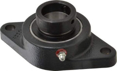 Browning - 1-1/4" ID, 5-9/16" OAL x 3-1/8" OAH 2-Bolt Flange - 2,567 Lb Static Cap, 4,381 Lb Dyn Cap, 4-19/32" Btw Mnt Hole Ctrs, Cast Iron - Apex Tool & Supply