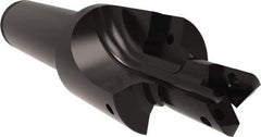 Allied Machine and Engineering - ISO 11926-1, MS 16142, SAE J1926-1 Standard, 7/16-20" Thread, 4 Tube Dash Number, 12° Porting Angle, 0.386" Pilot Diam, 5/8" Shank Diam, Indexable Spade Blade Insert Porting Tool - 2 Porting Inserts, 3.652" Overall Length - Apex Tool & Supply