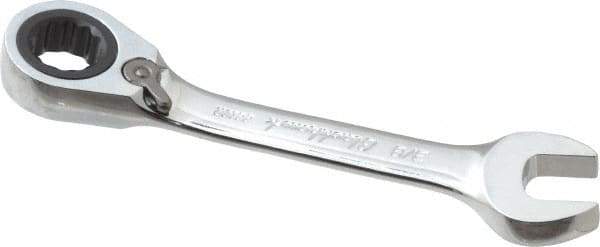 Blackhawk by Proto - 3/8" 12 Point Combination Wrench - 15° Head Angle, 3-51/64" OAL, Steel, Chrome Finish - Apex Tool & Supply