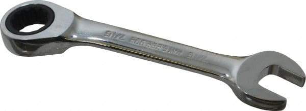 Blackhawk by Proto - 7/16" 12 Point Combination Wrench - 15° Head Angle, 4" OAL, Steel, Chrome Finish - Apex Tool & Supply