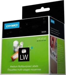 Dymo - 2-1/4" Long, White Label Printer Cartridge - For DYMO LabelWriter Printers - Apex Tool & Supply
