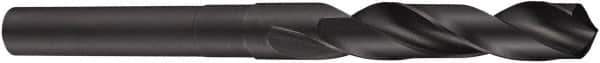 DORMER - 1-1/32" Drill, 118° Point, High Speed Steel Silver Deming & Reduced Shank Drill Bit - Bright Finish, 6" OAL, Straight Shank, 3" Flute Length, Right Hand Cut, Spiral Flute, Regular Spiral - Apex Tool & Supply