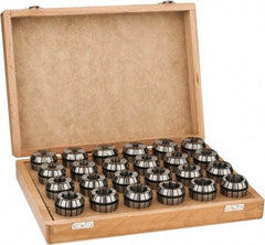 Parlec - 24 Piece, 9/32" to 1" Capacity, ER Collet Set - Series ER40 - Exact Industrial Supply