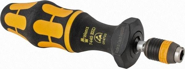 Wera - 1 Piece, 2-1/2 to 11-1/2 In/Lb, Adjustable Torque Limiting Screwdriver - 1/4" Drive - Apex Tool & Supply