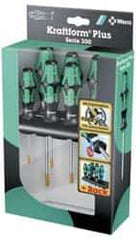 Wera - 6 Piece Torx Screwdriver Set - Bit Sizes: Torx T10, T15, T20, T25, T30 & T40 - Apex Tool & Supply