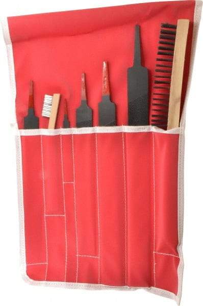 Simonds File - 7 Piece American Pattern File Set - 8", 10", 12", 14" Long, Bastard/Smooth Coarseness, Set Includes Half Round, Mill - Apex Tool & Supply